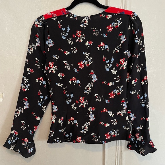 TANYA TAYLOR floral clusters clio top size: 6 100% silk - Picture 2 of 16